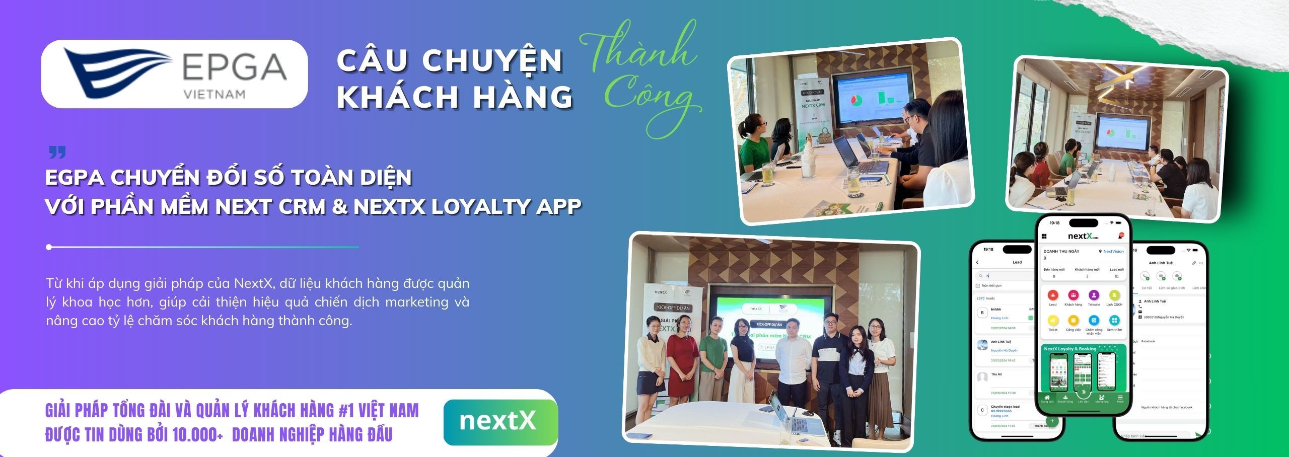 NextX triển khai giải pháp phần mềm NextX CRM cho EPGA