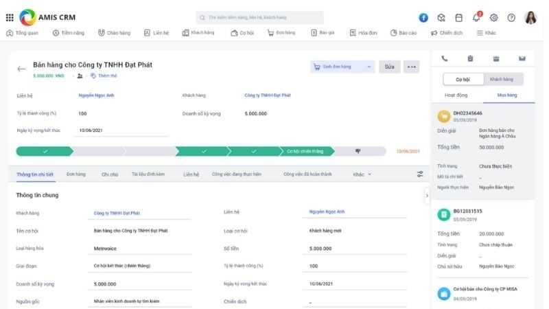 quản lý khách hàng CRM Misa Amis