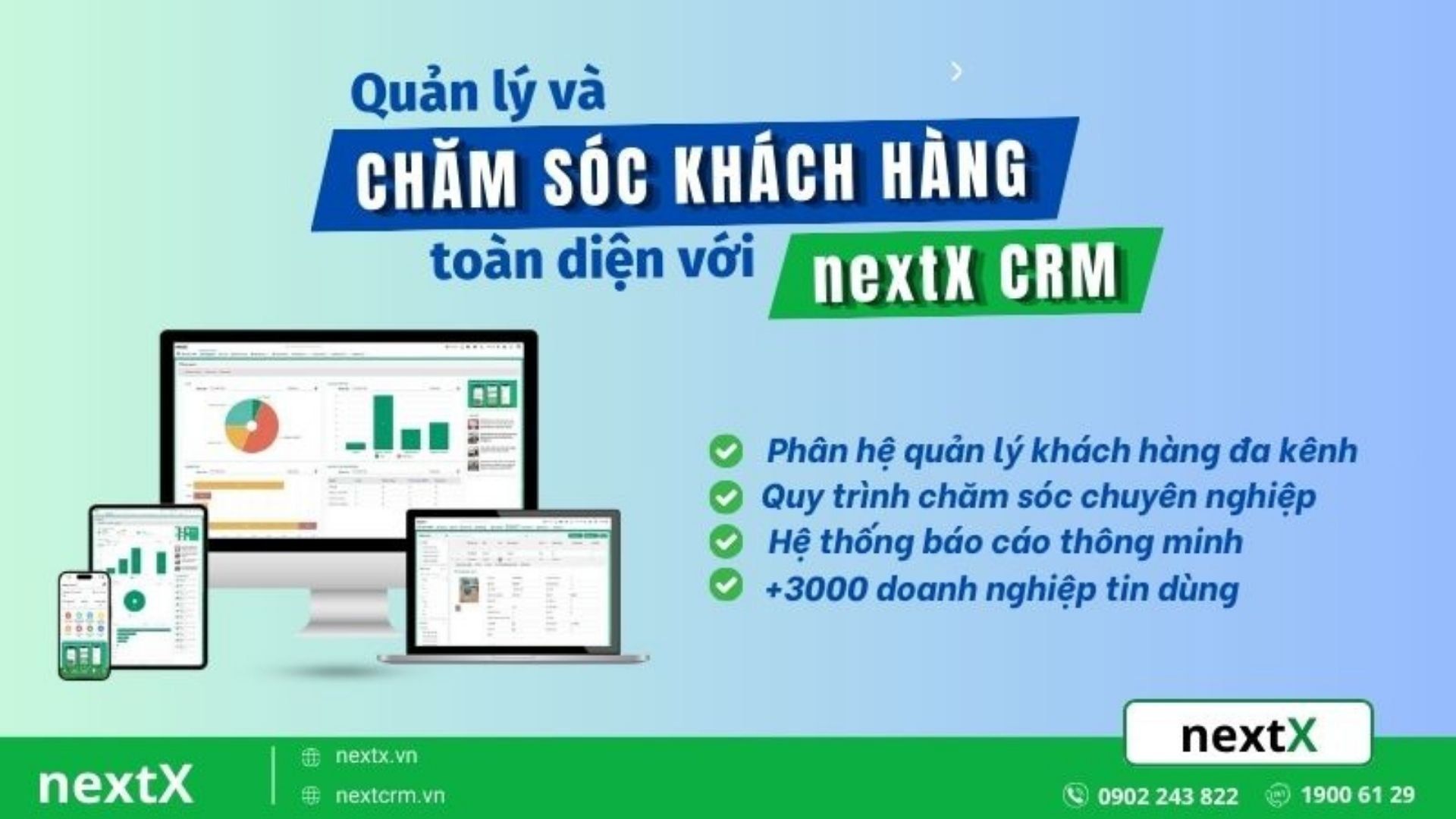 Chăm sóc khách hàng hiệu quả với phần mềm NextX CRM